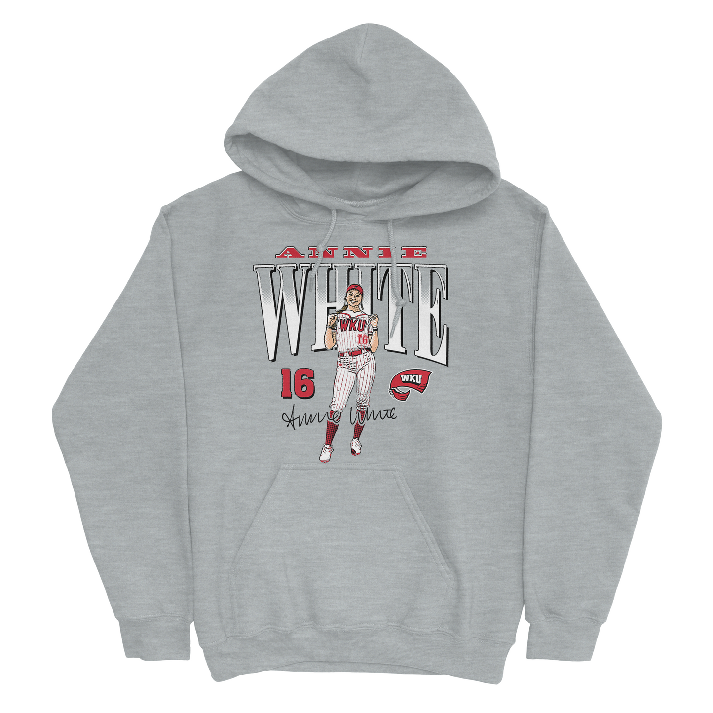 EXCLUSIVE RELEASE: Annie White Illustrated Sport Grey Hoodie