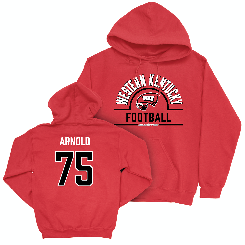 WKU Football Red Arch Hoodie  - Gabriel Arnold