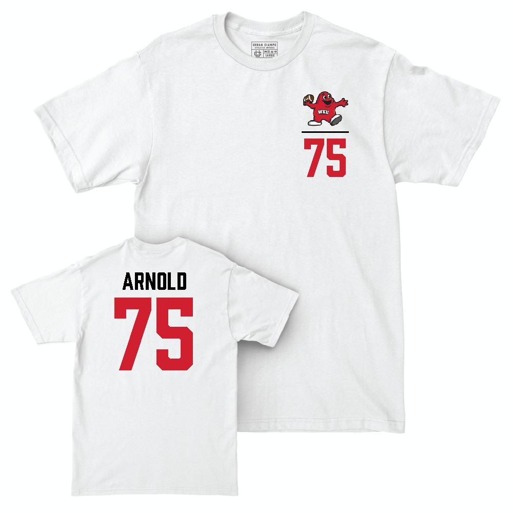 WKU Football White Big Red Comfort Colors Tee  - Gabriel Arnold