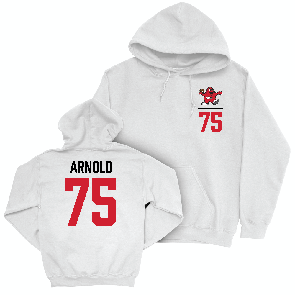 WKU Football White Big Red Hoodie  - Gabriel Arnold