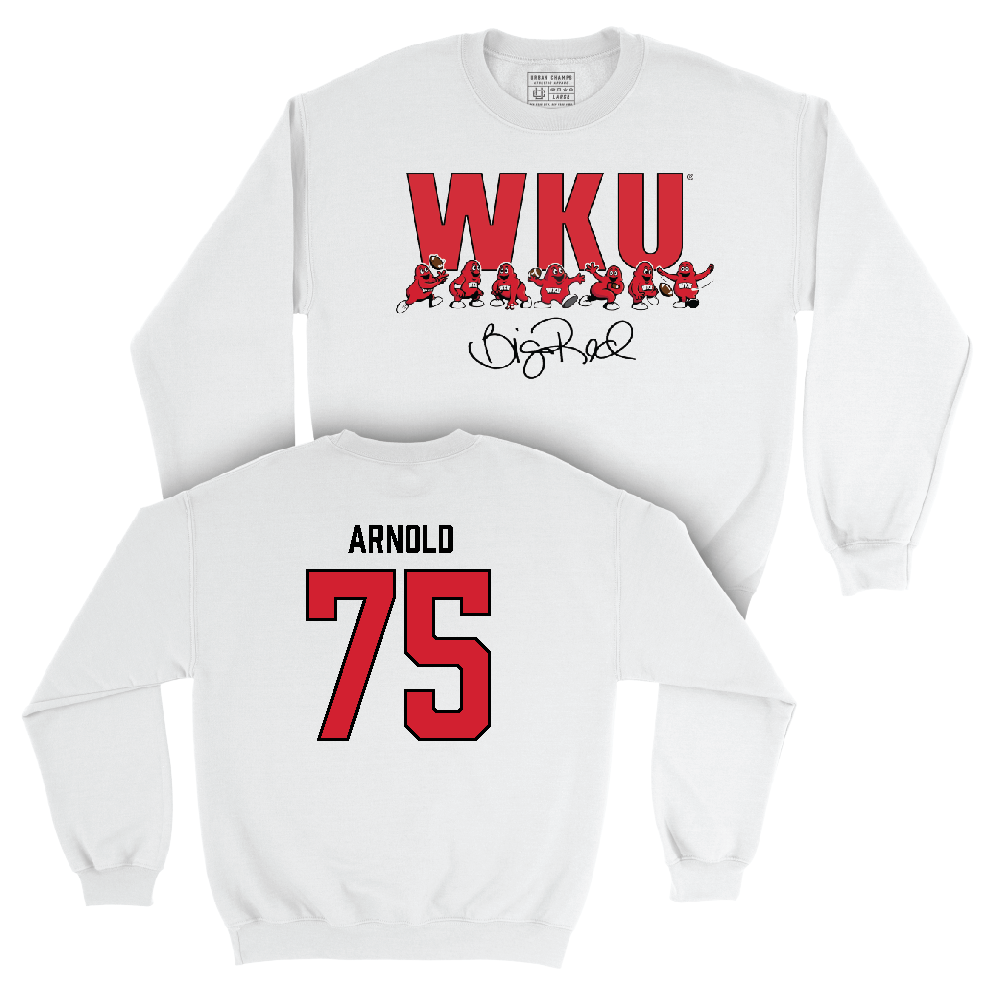 WKU Football White Big Red Signature Drop Crew  - Gabriel Arnold