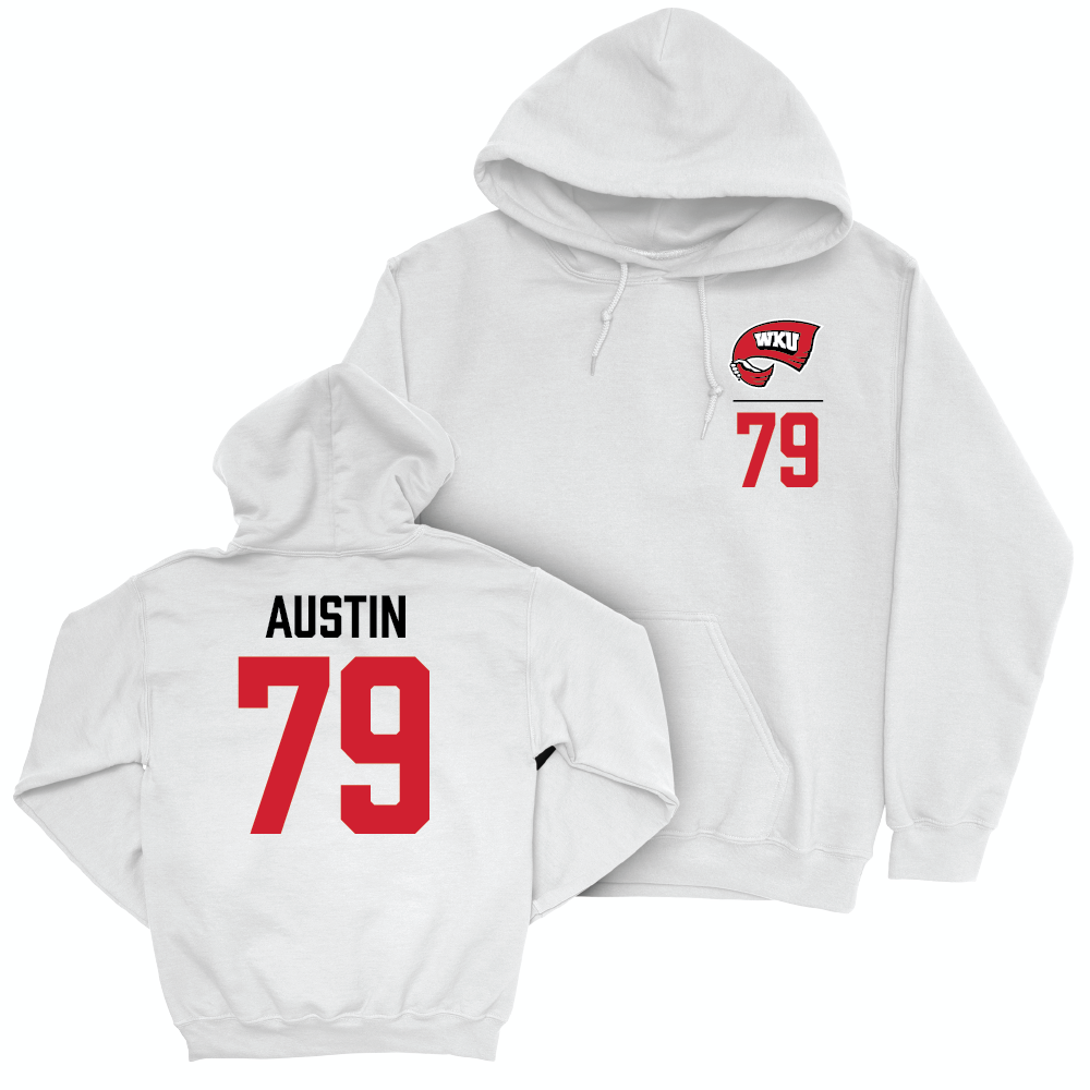 WKU Football White Logo Hoodie   - Blake Austin