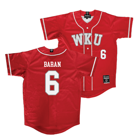 WKU Baseball Red Jersey - Joey Baran | #6