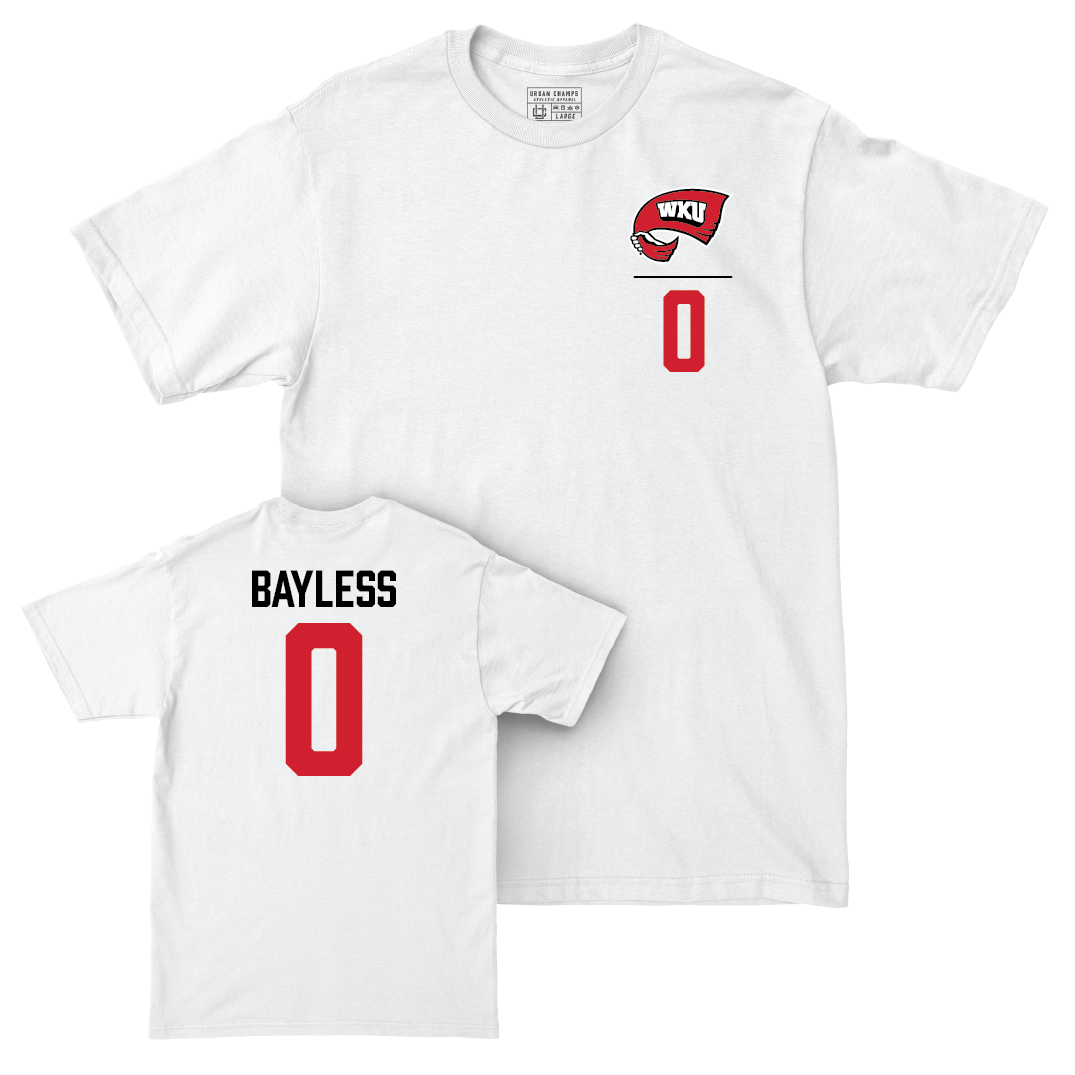 WKU Men's Basketball White Logo Comfort Colors Tee  - Braxton Bayless