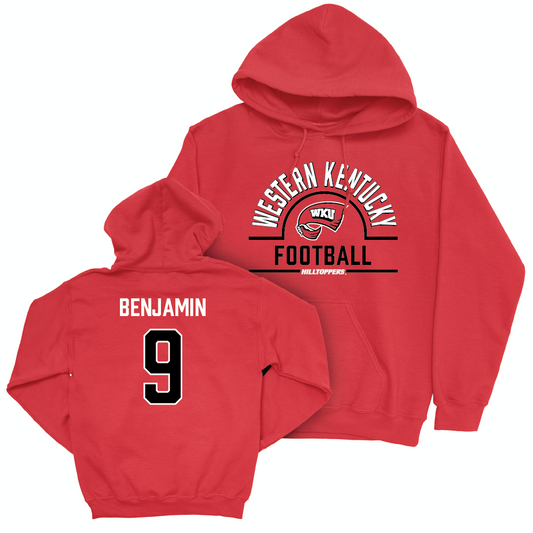 WKU Football Red Arch Hoodie - Sebastian Benjamin | #59