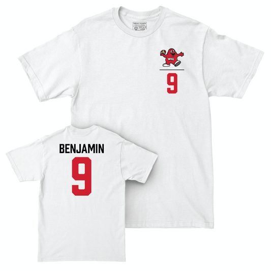 WKU Football White Big Red Comfort Colors Tee - Sebastian Benjamin | #59