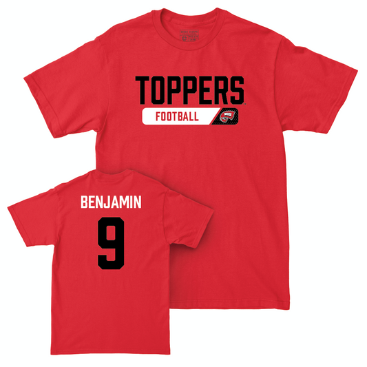 WKU Football Red Staple Tee - Sebastian Benjamin | #59