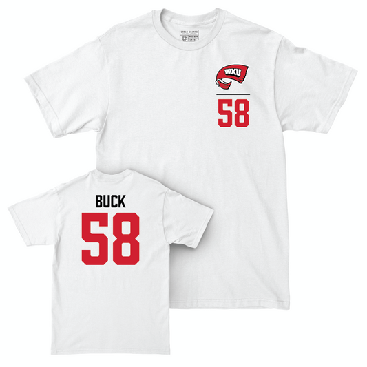 WKU Football White Logo Comfort Colors Tee   - Michael Buck