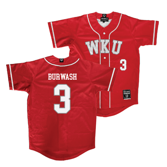 WKU Baseball Red Jersey - Eli Burwash | #3