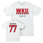 WKU Football White Big Red Signature Drop Comfort Colors Tee - Melvin Collins Jr. | #77