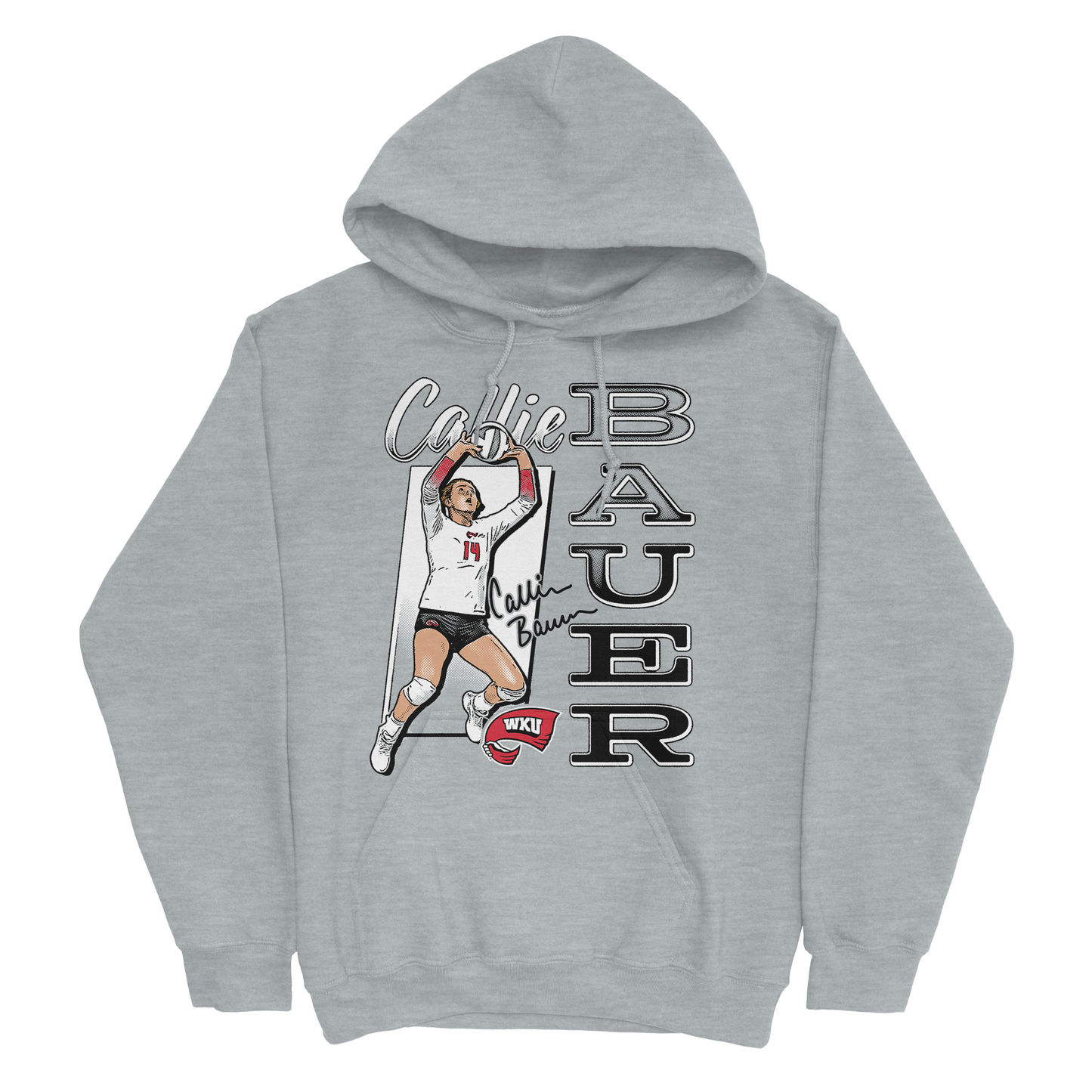 EXCLUSIVE RELEASE - Callie Bauer Illustrated Grey Hoodie