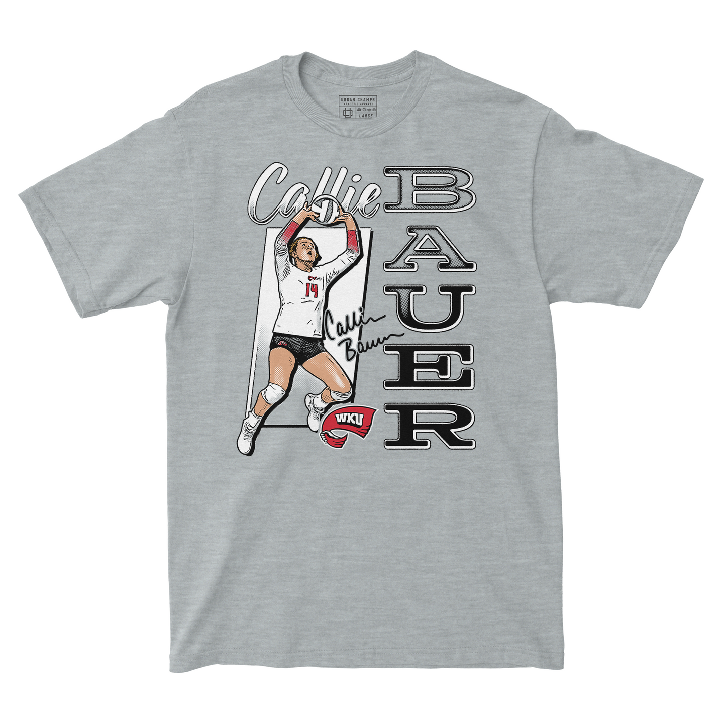 EXCLUSIVE RELEASE - Callie Bauer Illustrated Grey Tee