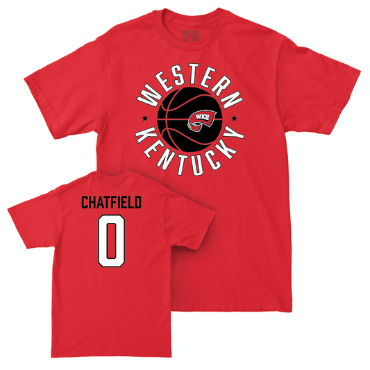 WKU Women's Basketball Red Hardwood Tee - Kenzie Chatfield | #0