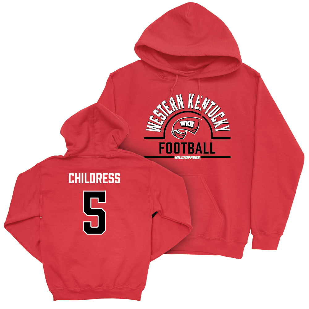 WKU Football Red Arch Hoodie  - Bryce Childress | #5