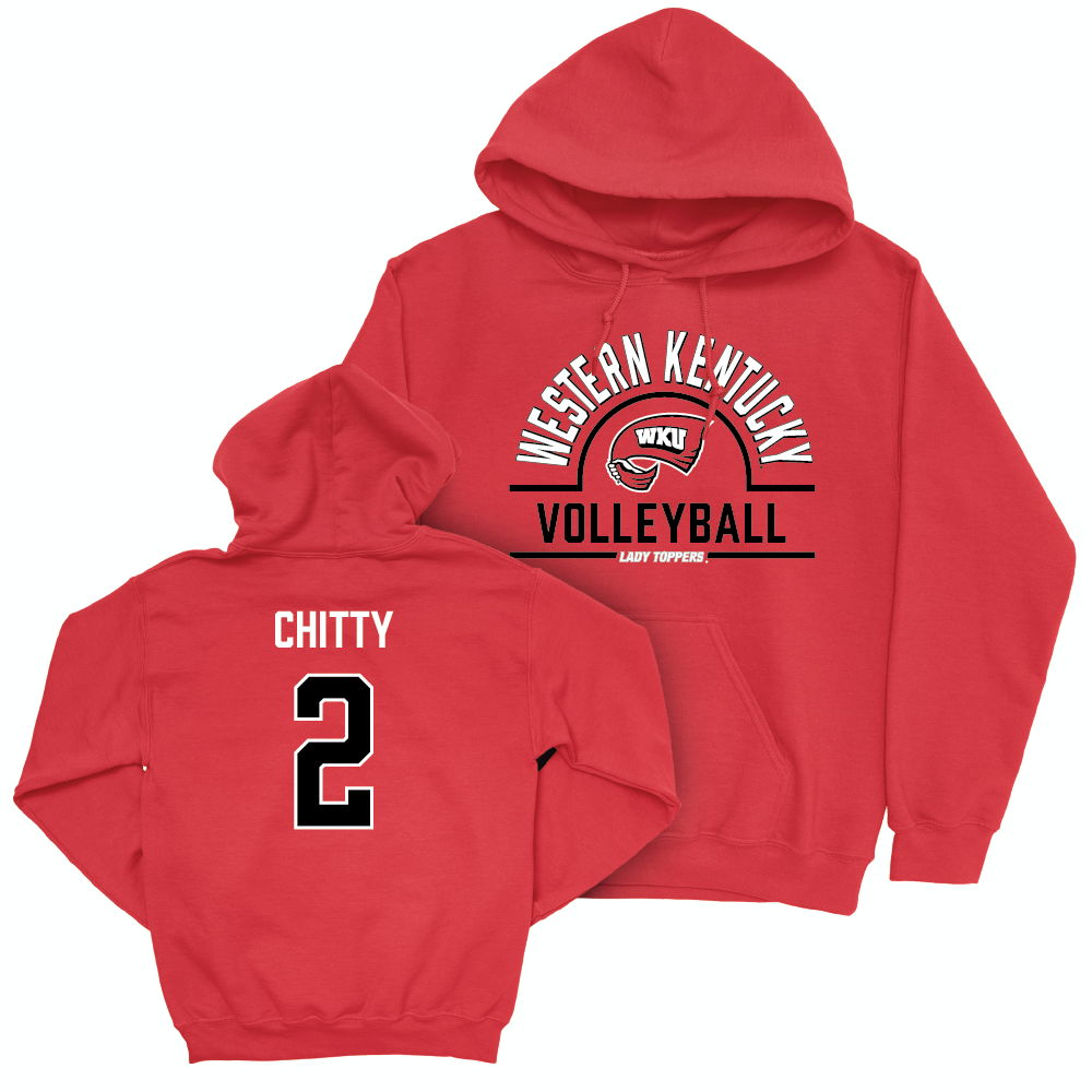 WKU Women's Volleyball Red Arch Hoodie  - Madyson Chitty