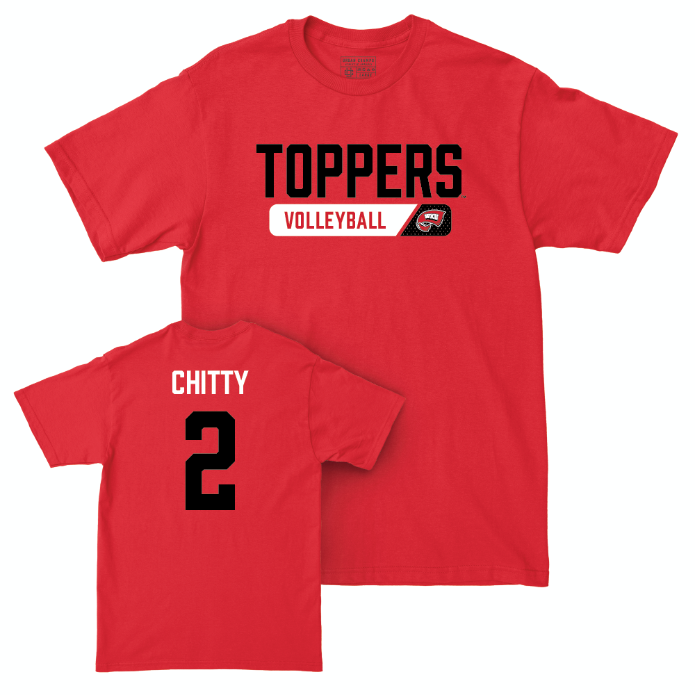 WKU Women's Volleyball Red Staple Tee  - Madyson Chitty