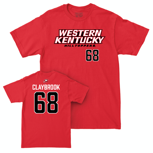 WKU Football Red Sideline Tee  - Gabe Claybrook