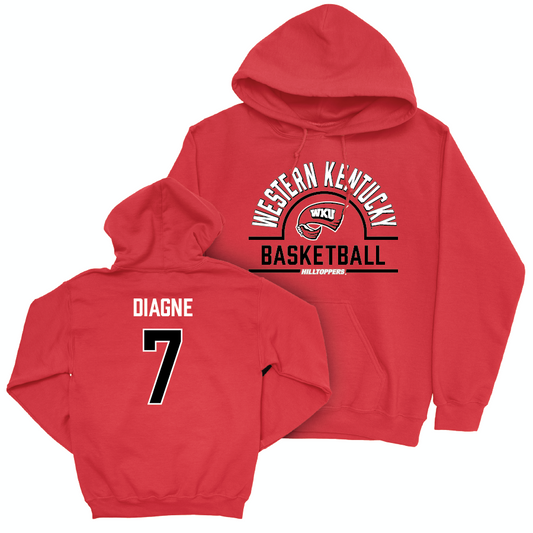 WKU Men's Basketball Red Arch Hoodie - Fallou Diagne | #7