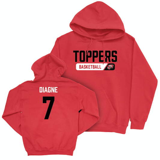 WKU Men's Basketball Red Staple Hoodie - Fallou Diagne | #7