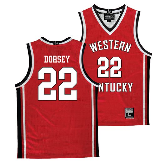 WKU Men's Red Basketball Jersey - Jaylen Dorsey | #22