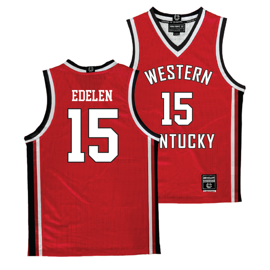 WKU Men's Red Basketball Jersey - Jack Edelen | #15