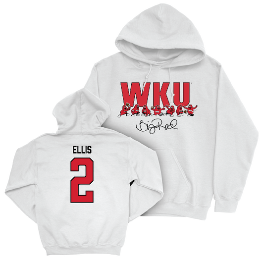 WKU Football White Big Red Signature Drop Hoodie  - Terreance Ellis