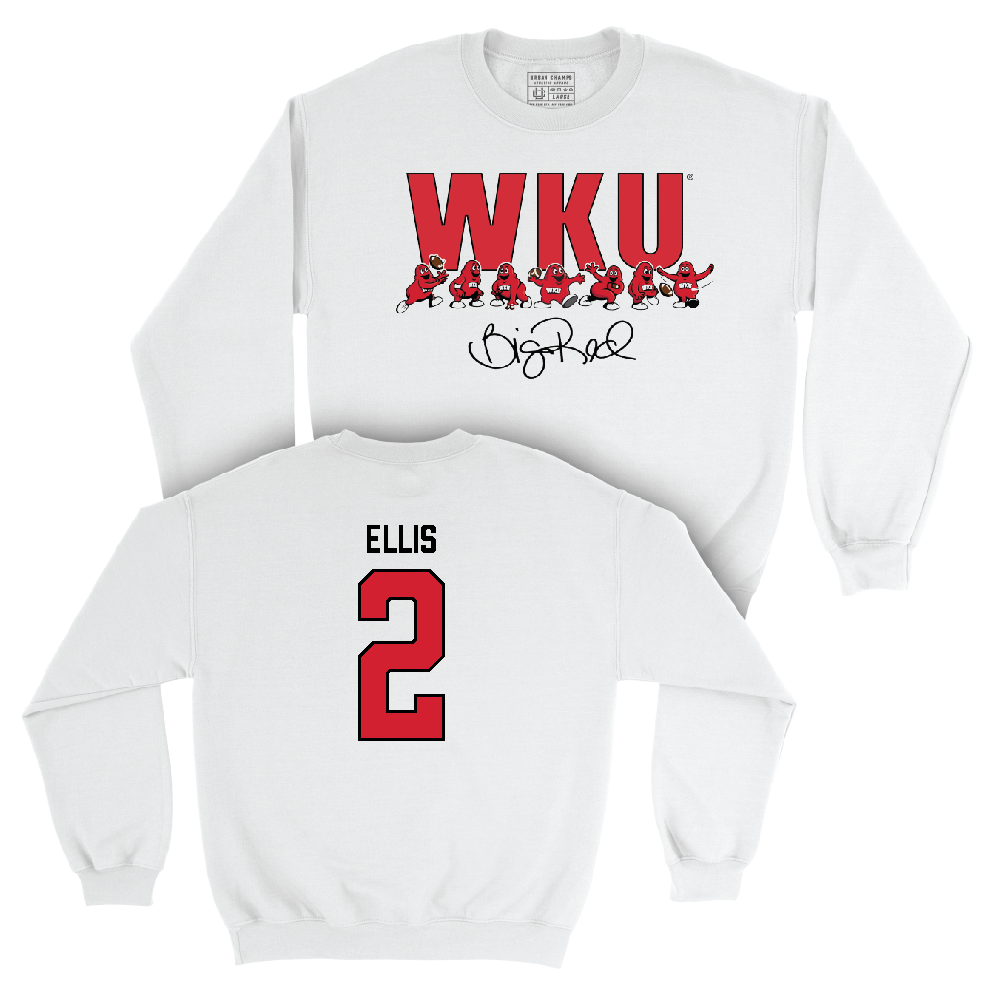 WKU Football White Big Red Signature Drop Crew  - Terreance Ellis