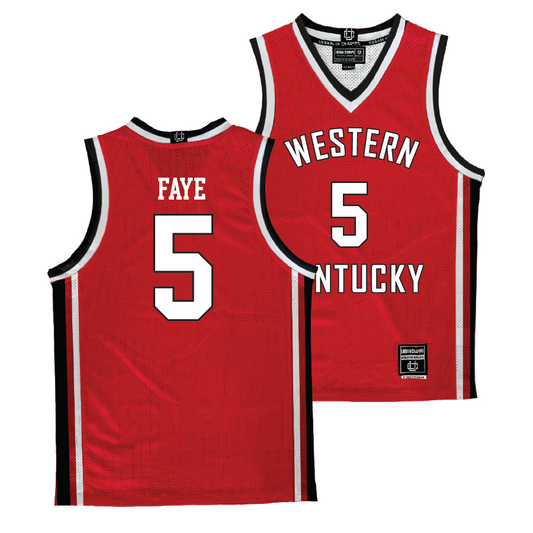 WKU Men's Red Basketball Jersey - Babacar Faye | #5