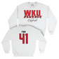 WKU Football White Big Red Signature Drop Crew - Alex Ford | #41