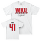 WKU Football White Big Red Signature Drop Comfort Colors Tee - Alex Ford | #41