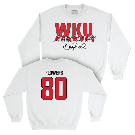 WKU Football White Big Red Signature Drop Crew  - Cameron Flowers