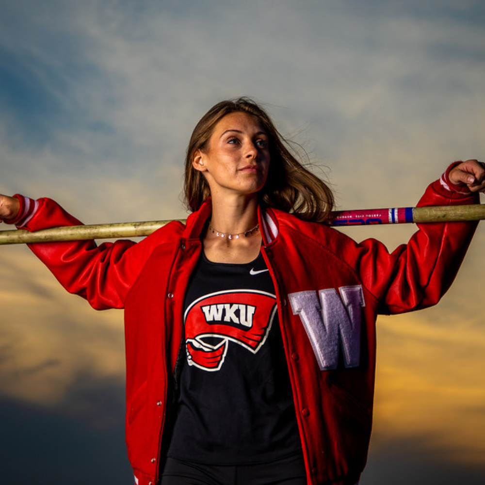 White Track & Field Big Red Comfort Colors Tee - Grace Turner