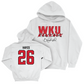 WKU Football White Big Red Signature Drop Hoodie - Jarvis Hayes | #26