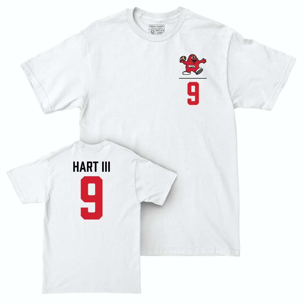 WKU Football White Big Red Comfort Colors Tee   - George Hart III