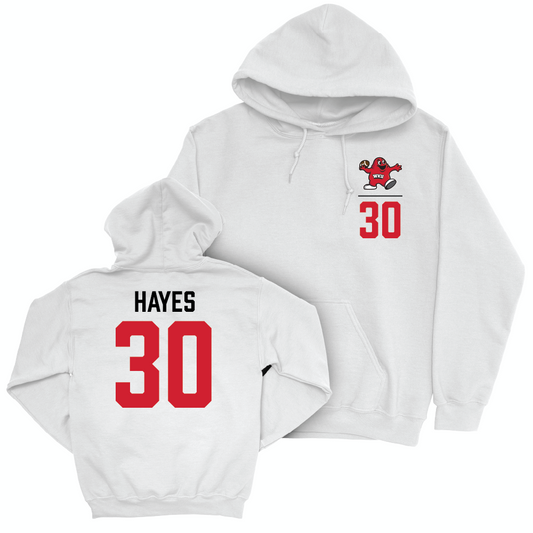 WKU Baseball White Big Red Hoodie - Kyle Hayes | #30