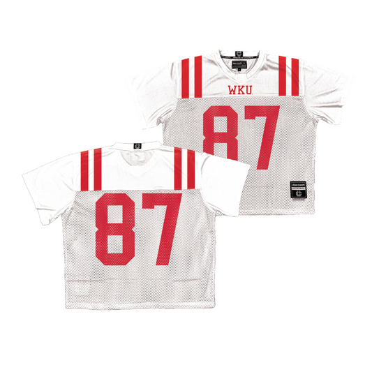 WKU Throwback Football Jersey - River Helms | #87