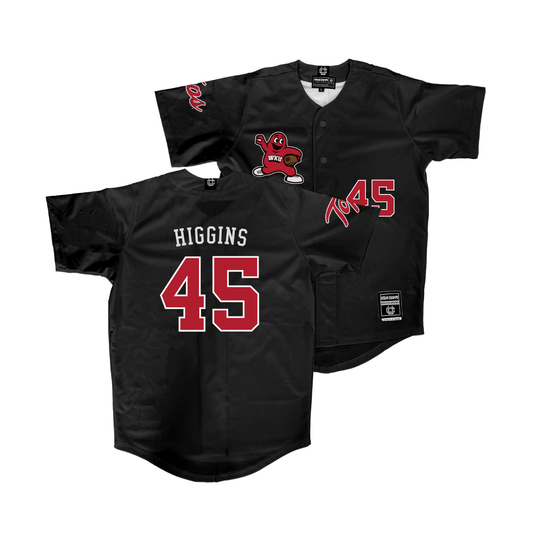WKU Baseball Black Big Red Jersey - Cal Higgins | #45