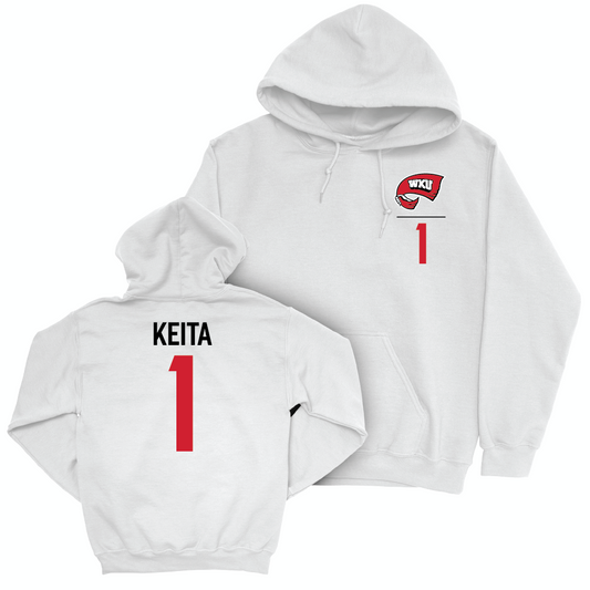 WKU Men's Basketball White Logo Hoodie   - Blaise Keita