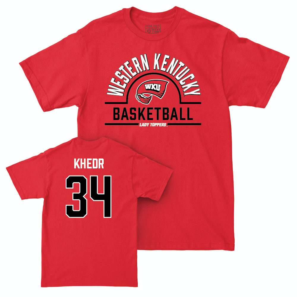 WKU Women's Basketball Red Arch Tee  - Salma Khedr