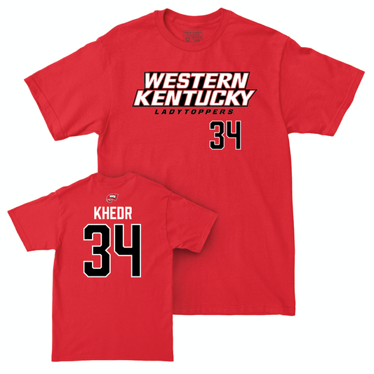 WKU Women's Basketball Red Sideline Tee  - Salma Khedr