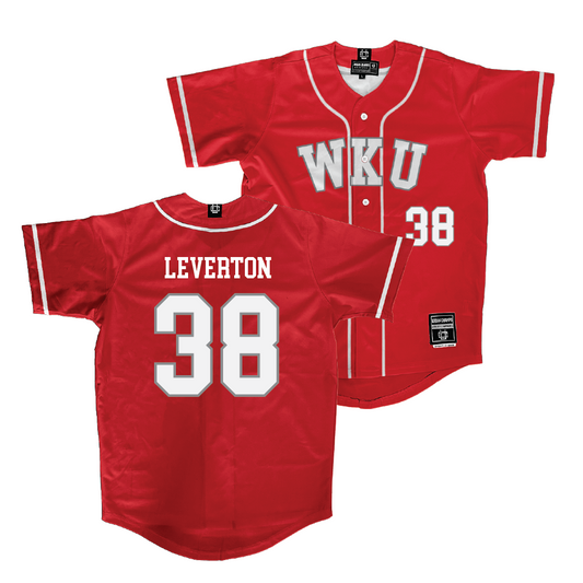 WKU Baseball Red Jersey - Luke Leverton | #38