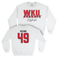 WKU Football White Big Red Signature Drop Crew - Nolan Mccord | #49