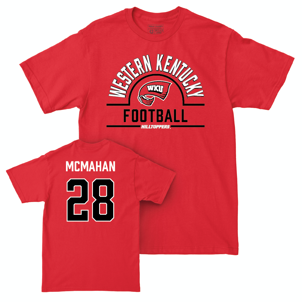 WKU Football Red Arch Tee  - Javon McMahan | #28