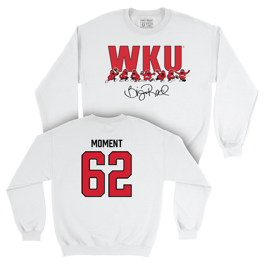 WKU Football White Big Red Signature Drop Crew - Michael Moment | #62