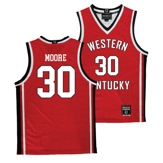 WKU Men's Red Basketball Jersey - Teagan Moore | #30