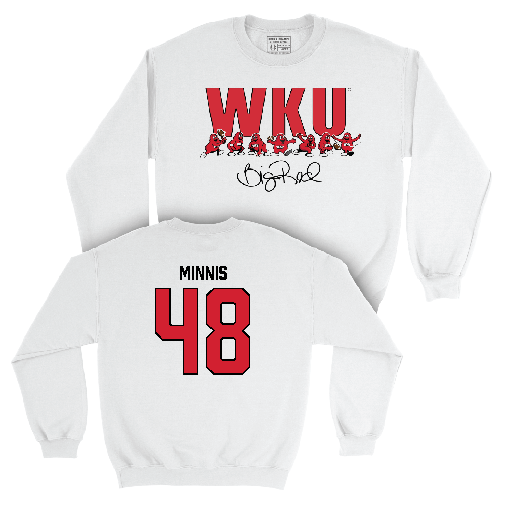 WKU Football White Big Red Signature Drop Crew  - Zsacari Minnis