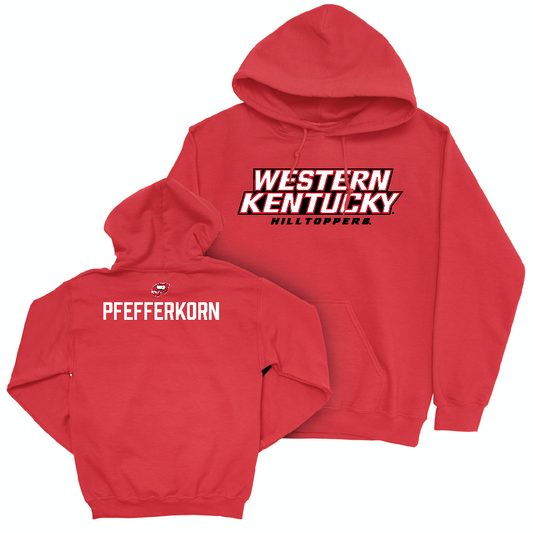 WKU Men's Track & Field Red Sideline Hoodie  - Tyler Pfefferkorn