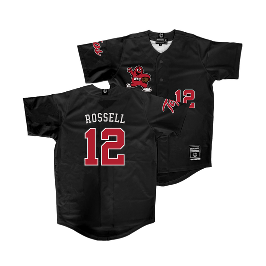 WKU Baseball Black Big Red Jersey - Elliott Rossell | #12