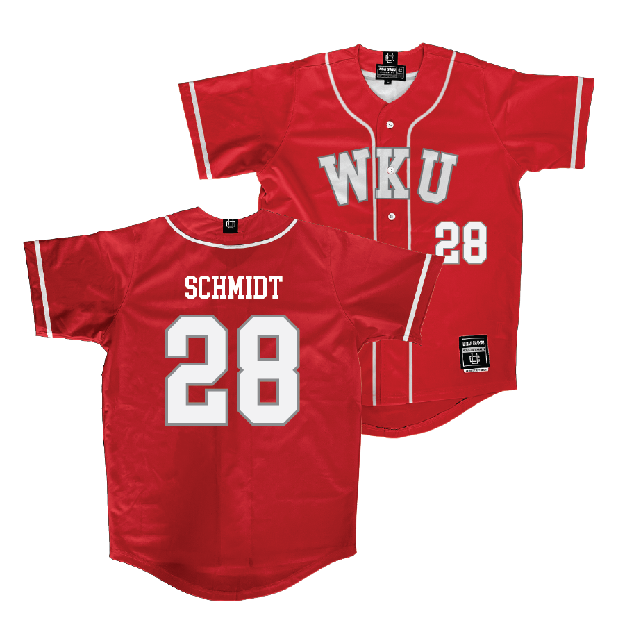 WKU Softball Red Jersey - Kelsey Schmidt | #28
