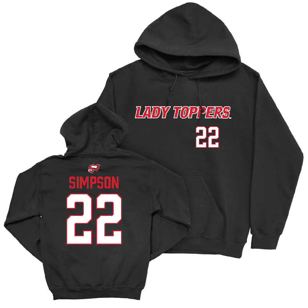 WKU Women's Soccer Black Lady Toppers Hoodie - Amanda Simpson | #22